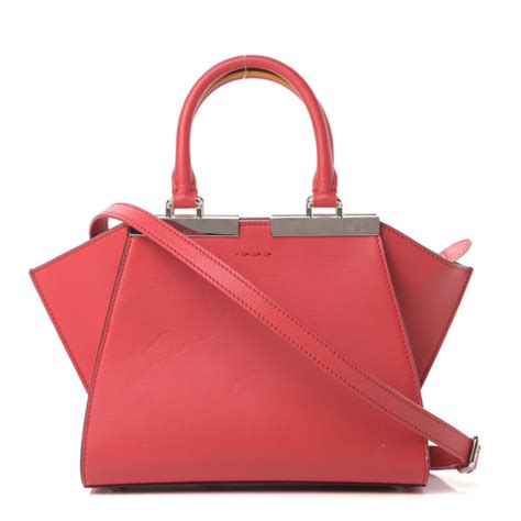 FENDI Calfskin Mini 3jours Tote Red 